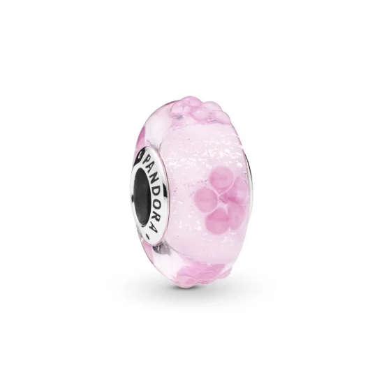 (Bild für) PANDORA Rosa Blumen-Glas-Charm - 797901