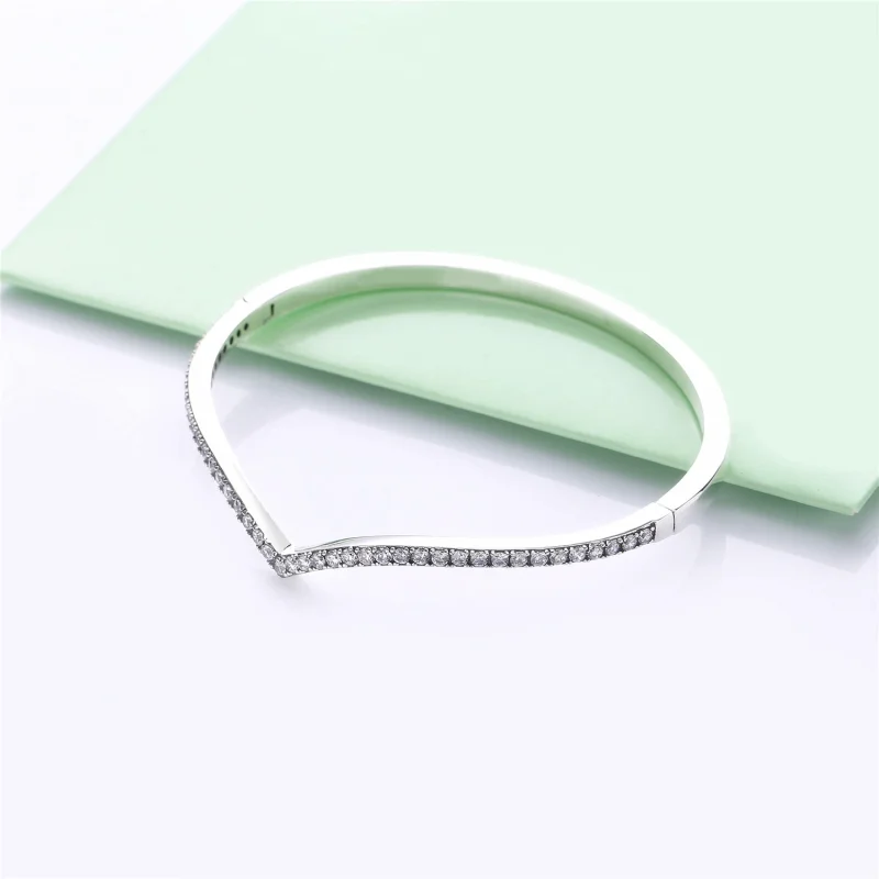 (Bild für) PANDORA Schimmernder Wunsch-Armreif aus Sterlingsilber - 597837CZ - Ansicht 2