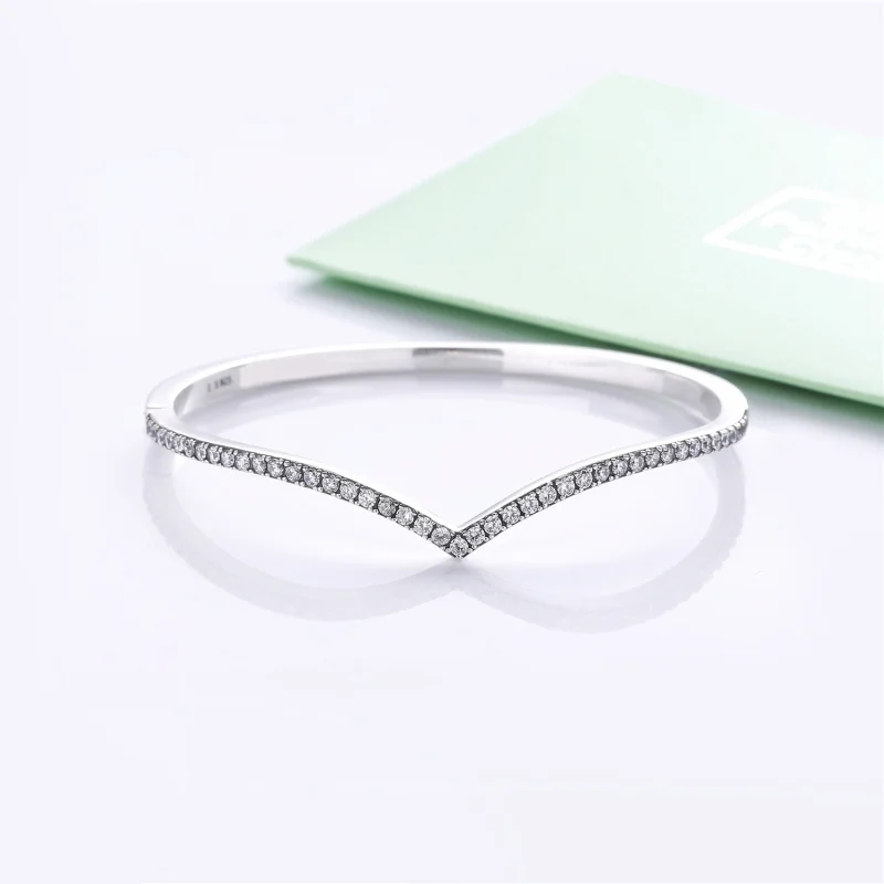 (Bild für) PANDORA Schimmernder Wunsch-Armreif aus Sterlingsilber - 597837CZ - Ansicht 3