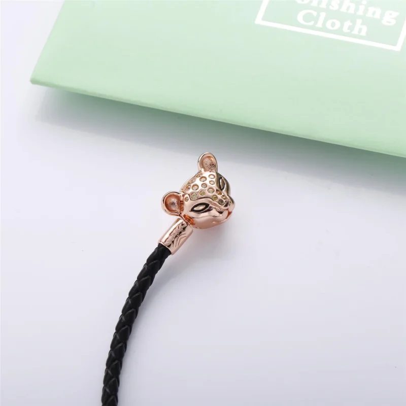 (Bild für) Funkelnde Löwenprinzessin, gewebtes Lederarmband, Pandora Rose™ - 588053CBK-S - Ansicht 3
