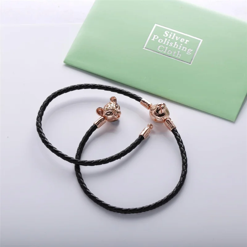 (Bild für) Funkelnde Löwenprinzessin, gewebtes Lederarmband, Pandora Rose™ - 588053CBK-S - Ansicht 5