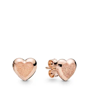 (Bild für) Matte Brilliance Hearts Ohrringe, Pandora Rose™ - 287928