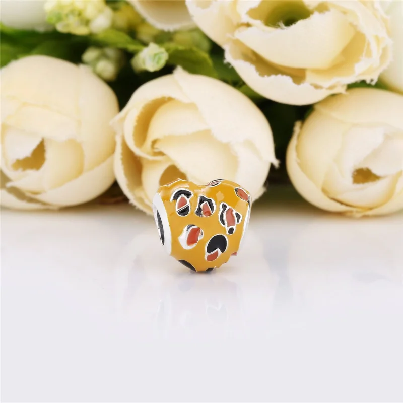 (Bild für) PANDORA-Charm mit gepunktetem Herz - 798065ENMX - Ansicht 2