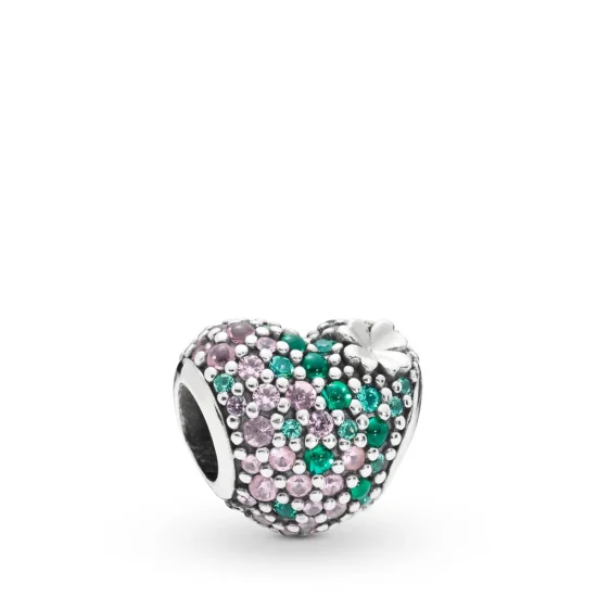 (Bild für) PANDORA Glänzender Klee-Herz-Charm - 797869NRGMX