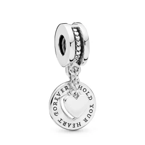 (Bild für) PANDORA „Hold Your Heart“-Charm mit geteiltem Anhänger - 798115