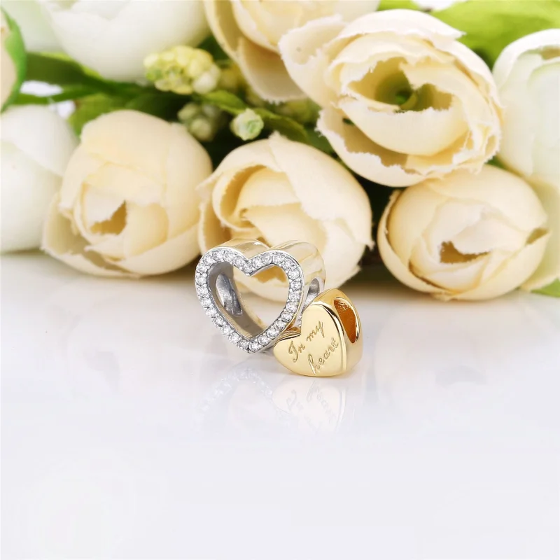 (Bild für) PANDORA In My Heart Charm - 767606CZ - Ansicht 4