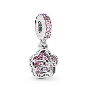 (Bild für) PANDORA Pavé-Pfirsichblüten-Blumen-Charm - 798112NCCMX