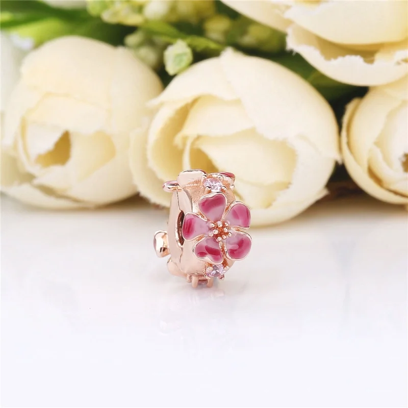 (Bild für) PANDORA Pfirsichblüten-Blumenclip - 788099CZ - Ansicht 2