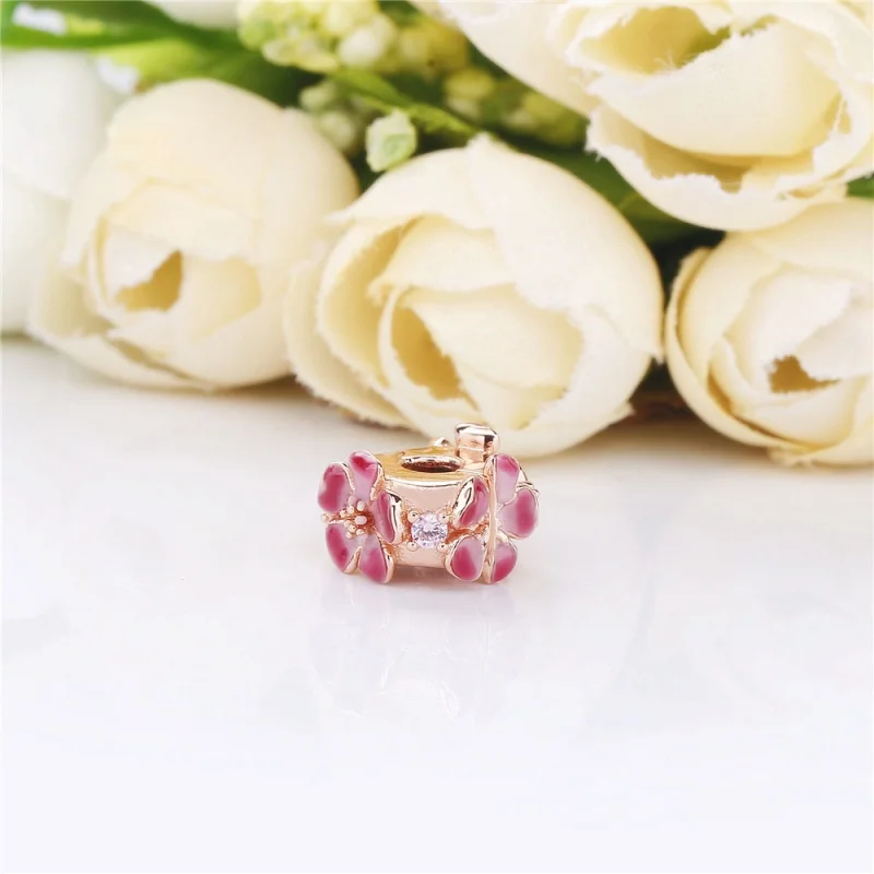 (Bild für) PANDORA Pfirsichblüten-Blumenclip - 788099CZ - Ansicht 3