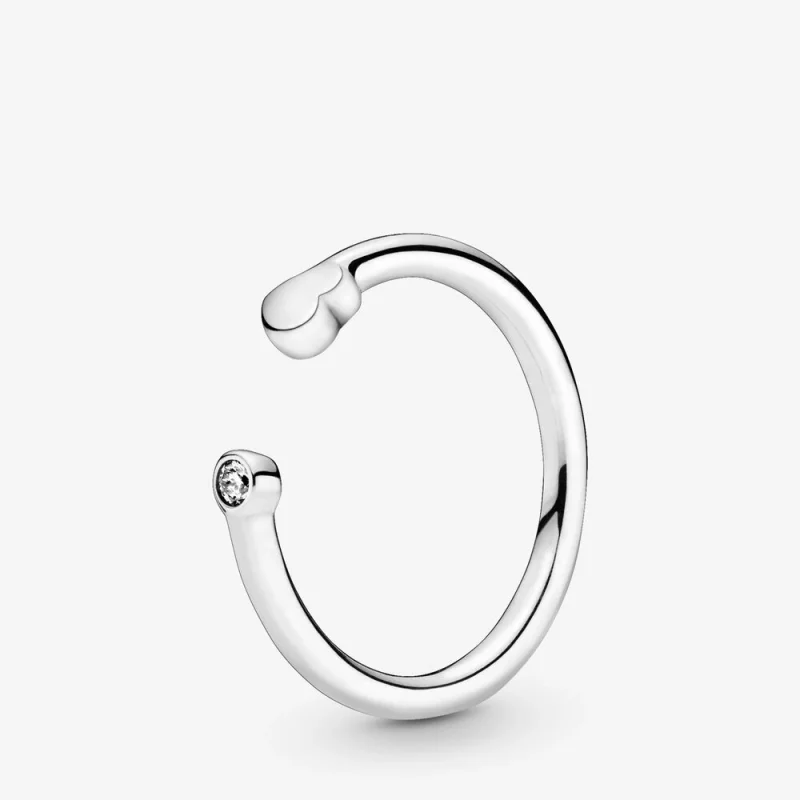 (Bild für) Offener Ring mit poliertem Herz von PANDORA - 198559C01