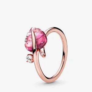 (Bild für) PANDORA Blattring aus rosafarbenem Muranoglas - 188319PMU