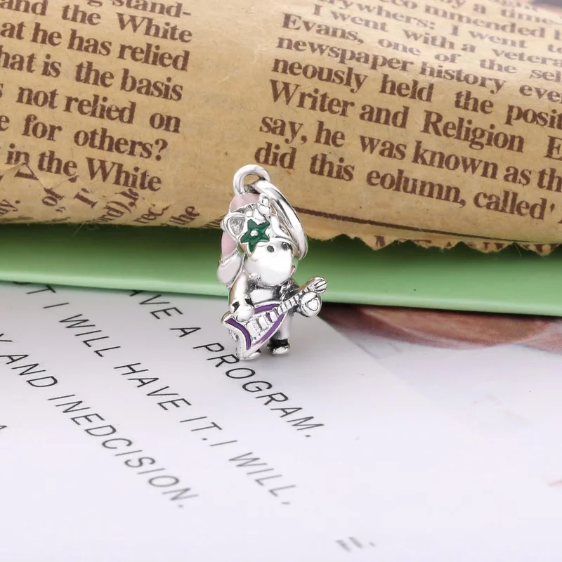 (Bild für) PANDORA Bruno The Unicorn Punk Band Dangle Charm Endverkauf - 798320ENMX - Ansicht 2