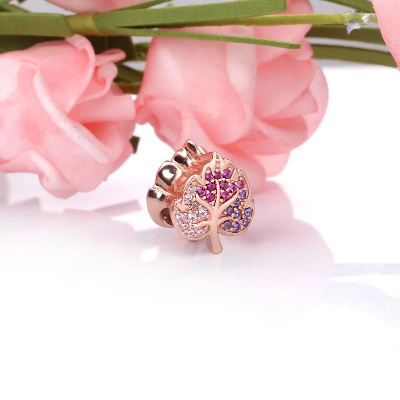(Bild für) PANDORA Funkelnder Pave-Blatt-Charm - 788322NPMMX - Ansicht 3