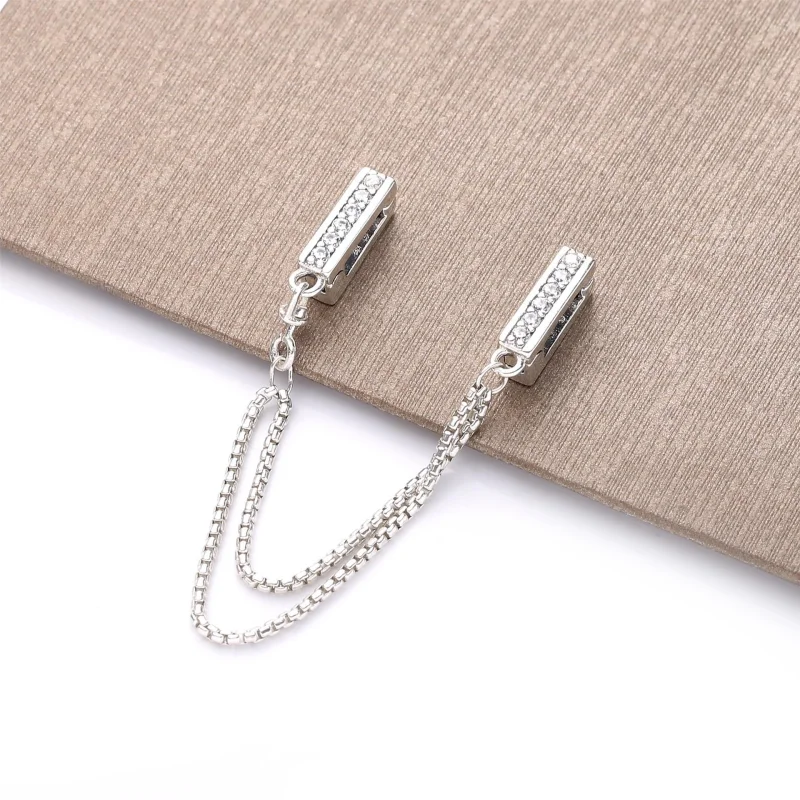 (Bild für) PANDORA Funkelnder Sicherheitsketten-Clip-Charm - 798269CZ - Ansicht 2