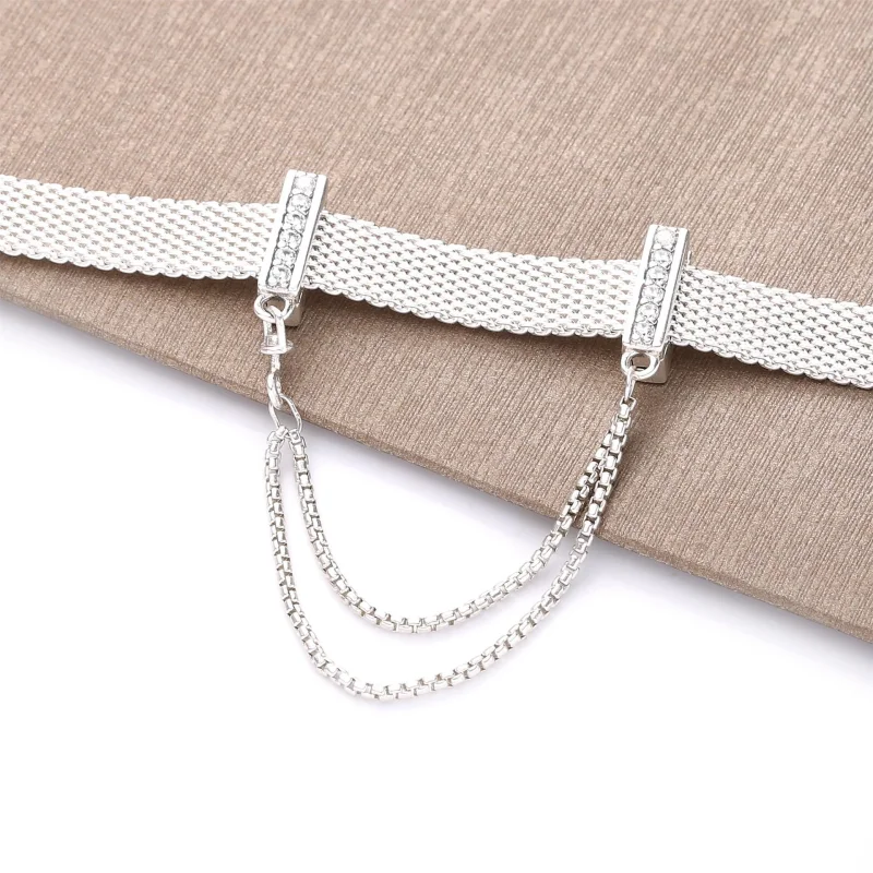 (Bild für) PANDORA Funkelnder Sicherheitsketten-Clip-Charm - 798269CZ - Ansicht 3