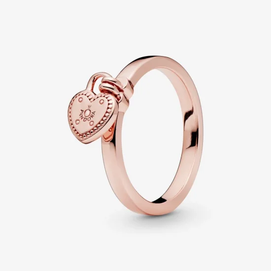 (Bild für) PANDORA herzförmiger Vorhängeschloss-Ring - 186571