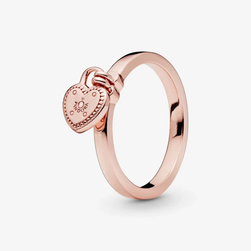(Bild für) PANDORA herzförmiger Vorhängeschloss-Ring - 186571