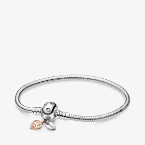 (Bild für) Pandora Moments Schlangenkettenarmband mit Blätterverschluss - 588333CZ