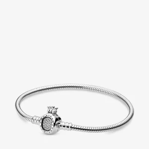 (Bild für) Pandora Moments Schlangenkettenarmband mit Krone und O-Verschluss - 598286CZ