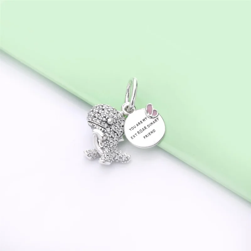 (Bild für) PANDORA Pavé-Dinosaurier-Anhänger - 798186CZ - Ansicht 2
