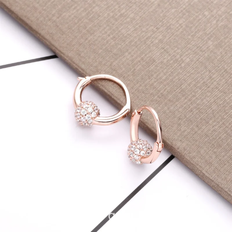 (Bild für) PANDORA Pave-Perlen-Creolen - 288294CZ - Ansicht 4