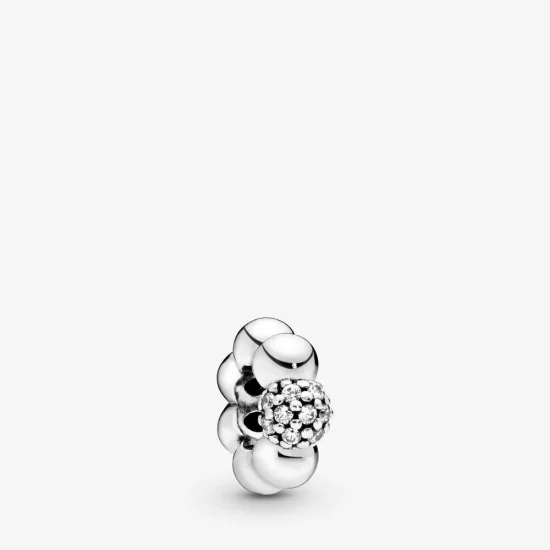 (Bild für) PANDORA Polierter Pave-Perlen-Abstandsanhänger - 798310CZ