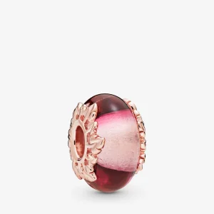 (Bild für) PANDORA Rosa Murano-Glas-Blätter-Charm - 788244