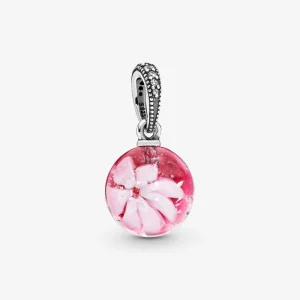 (Bild für) PANDORA Rosa Pfirsichblüten-Blumen-Anhänger aus Muranoglas - 798082CZ