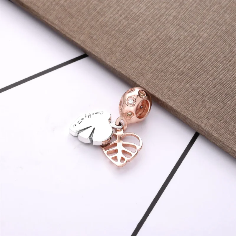 (Bild für) PANDORA Sparkling Leaves Charm-Anhänger - 788247CZ - Ansicht 3