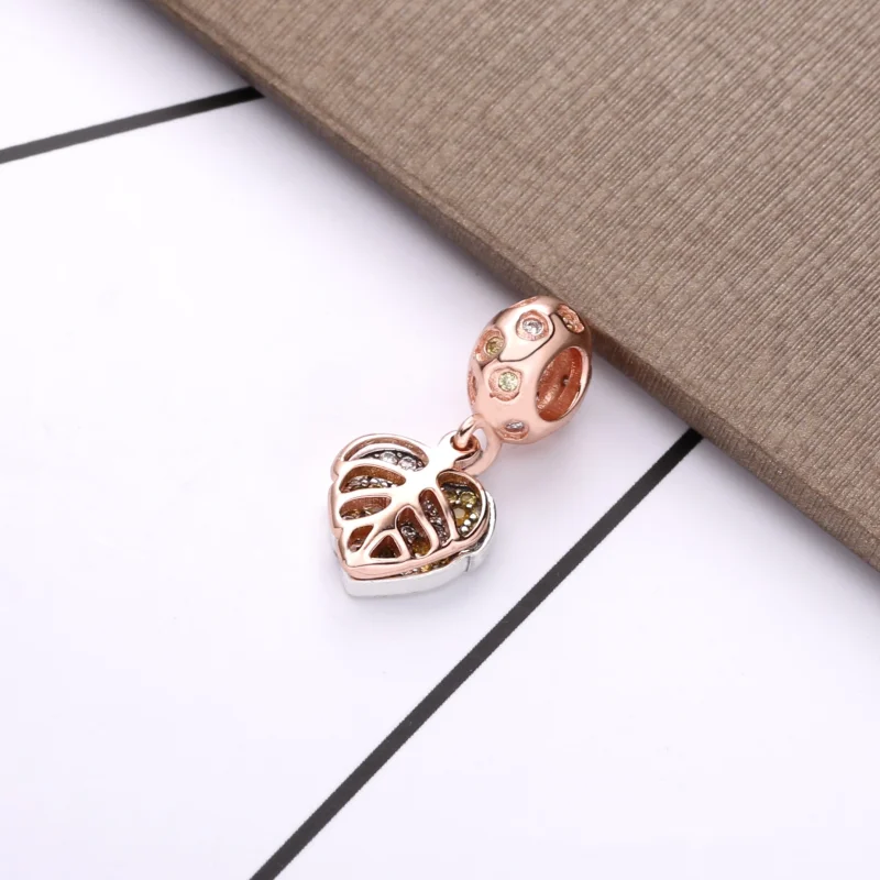 (Bild für) PANDORA Sparkling Leaves Charm-Anhänger - 788247CZ - Ansicht 4