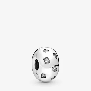(Bild für) PANDORA Sparkling Leaves Clip-Charm - 798345CZ