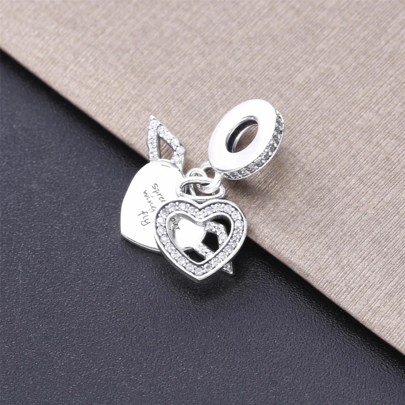 (Bild für) Pandora Pave Herz Kette - 398505C01-45 - Ansicht 5
