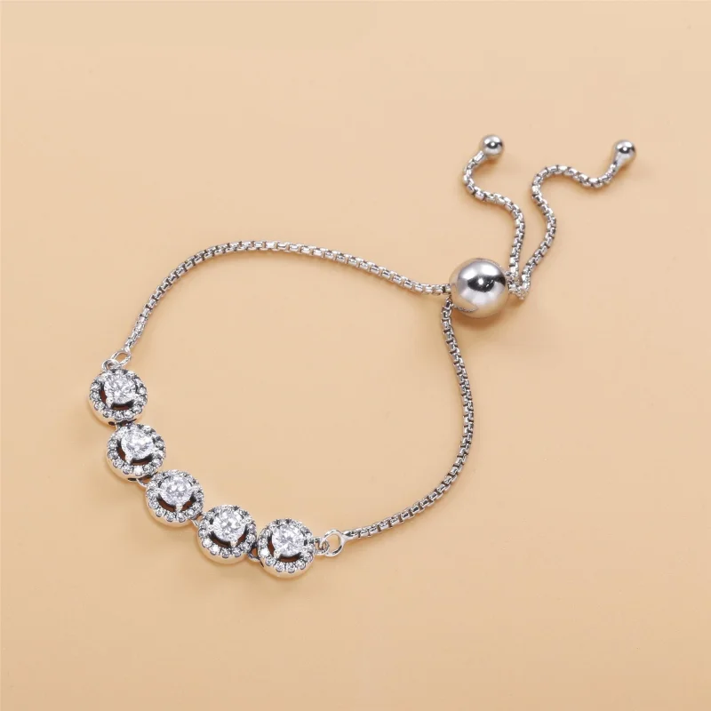 (Bild für) PANDORA Rundes glitzerndes Slider-Armband - 598510C01 - Ansicht 2