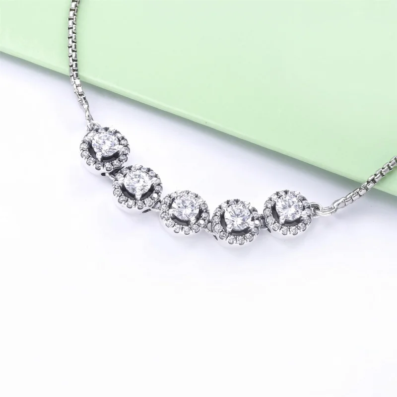 (Bild für) PANDORA Rundes glitzerndes Slider-Armband - 598510C01 - Ansicht 3