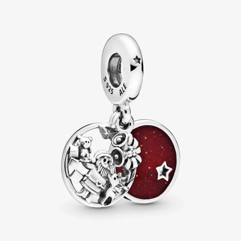 (Bild für) PANDORA Santa Love Peace Joy baumelndes Charm - 798468C01 - Ansicht 2
