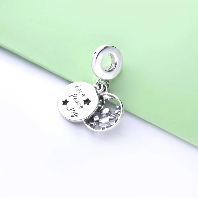 (Bild für) PANDORA Santa Love Peace Joy baumelndes Charm - 798468C01 - Ansicht 3