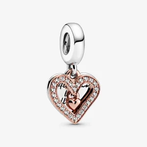 (Bild für) PANDORA Funkelndes Freehand-Herz-Anhänger-Charm - 788693C01