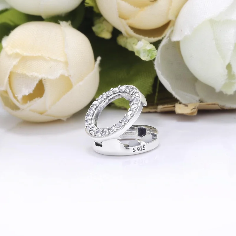 (Bild für) PANDORA Kreis-Pavé-Clip-Charm - 798600C01 - Ansicht 3