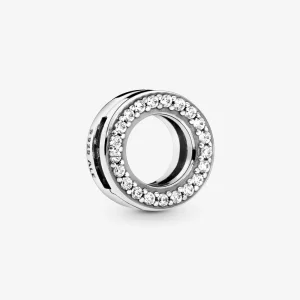 (Bild für) PANDORA Kreis-Pavé-Clip-Charm - 798600C01
