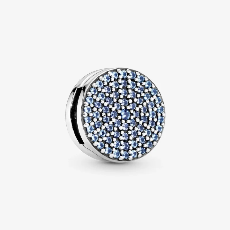 (Bild für) PANDORA Pavé-Schneeflocken-Clip-Charm - 797583C01