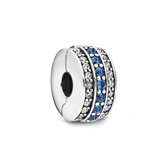 (Bild für) Pandora Sparkling Blue Line Clip - 798480C01