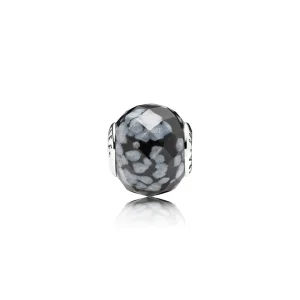 (Bild für) PANDORA BELIEF ESSENCE COLLECTION Charm in Silber mit Schneeflockenobsidian - 796045SFO