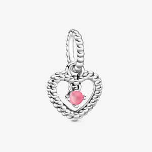 (Bild für) PANDORA Blütenblatt Rosa Perlen Herz Anhänger Charm - 798854C09