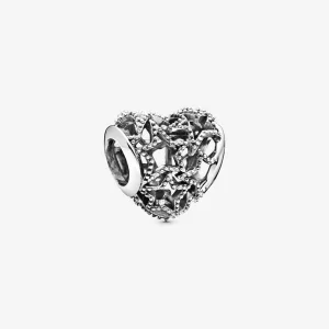(Bild für) PANDORA Charm mit durchbrochenem Herz und Perlensternen - 798462C00