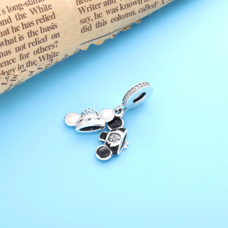 (Bild für) PANDORA Disney Mickey und Minnie Hochzeits-Anhänger aus Sterlingsilber - 798804C - Ansicht 2