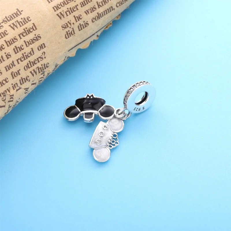 (Bild für) PANDORA Disney Mickey und Minnie Hochzeits-Anhänger aus Sterlingsilber - 798804C - Ansicht 3