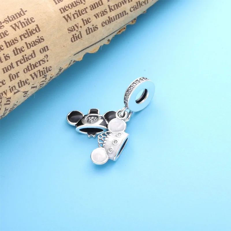 (Bild für) PANDORA Disney Mickey und Minnie Hochzeits-Anhänger aus Sterlingsilber - 798804C - Ansicht 4