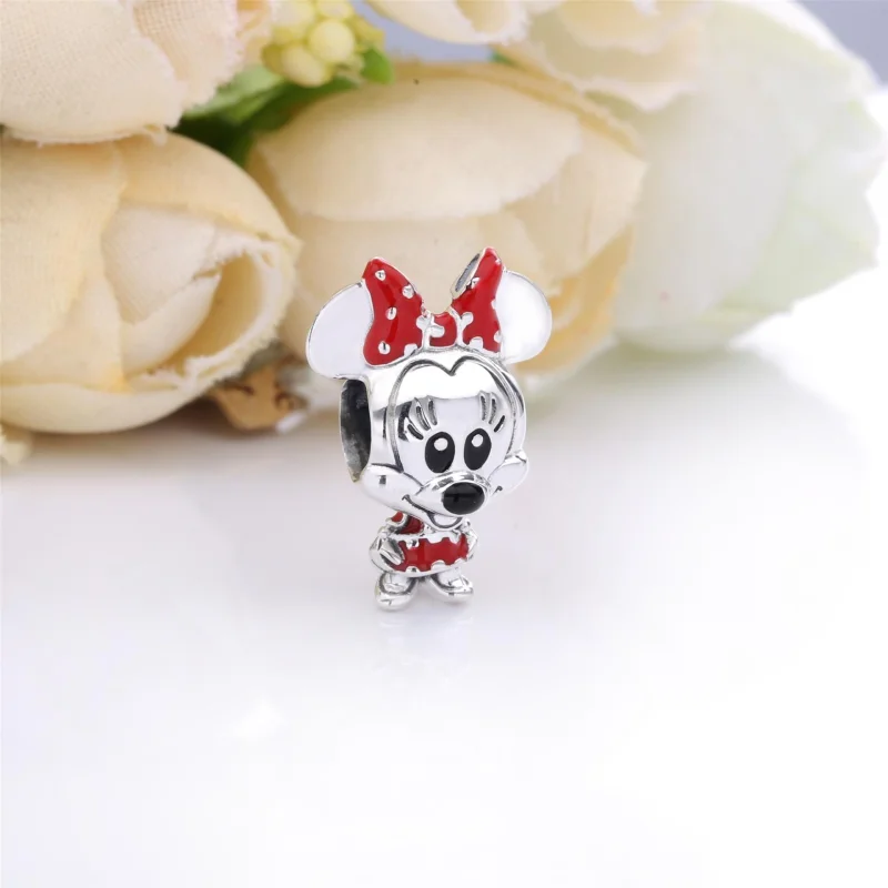 (Bild für) PANDORA Disney Minnie Maus gepunkteter Kleid- und Schleifenanhänger - 798880C02 - Ansicht 2