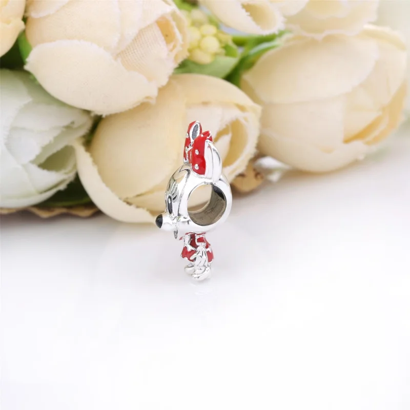 (Bild für) PANDORA Disney Minnie Maus gepunkteter Kleid- und Schleifenanhänger - 798880C02 - Ansicht 3
