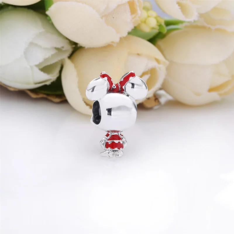(Bild für) PANDORA Disney Minnie Maus gepunkteter Kleid- und Schleifenanhänger - 798880C02 - Ansicht 4